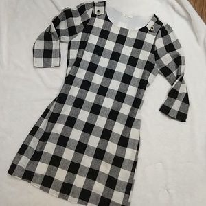 Anthropolgie everly linen gingham shift dress